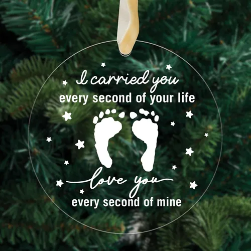 Vista 4 de Adornos Conmemorativos para Bebés, Te Llevé Cada Segundo, Regalos Conmemorativos por la Pérdida de Hija/Hijo, Regalo para Abortos Espontáneos