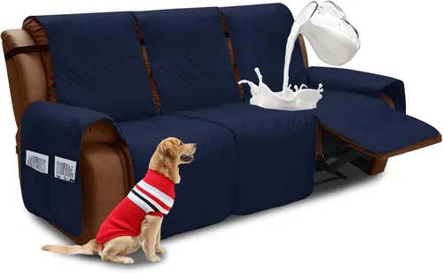 Vista 57 de XINEAGE Funda para Sillón Reclinable Resistente al Agua, Fundas Antideslizantes para Silla Reclinable con Bolsillos, Fundas Acolchadas Gruesas