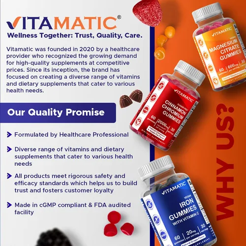 Vista 7 de Vitamatic Melatonina sin azúcar 60 mg - 60 gomitas vegetarianas - Suplemento que no forma hábito