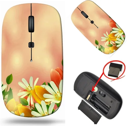 Vista 7 de maizi Ratón inalámbrico personalizado para Mac Book Ordenador portátil personal, Ratones inalámbricos para Mac ID de imagen: 26623051 Pétalos