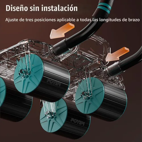 Vista 2 de 2025 New Ab Wheel Roller with Elbow Support - Automatic Rebound Abdominal Wheel Roller, The Upgraded Four-wheel Abdominal Wheel Core Workout Negro