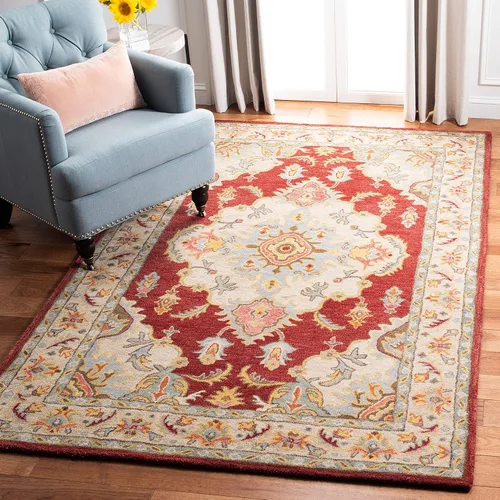 Vista 10 de SAFAVIEH Antiquity Collection - Alfombra de pasillo, 2 pies 3 pulgadas x 8 pies, azul y marfil, hecho a mano, lana oriental tradicional, ideal