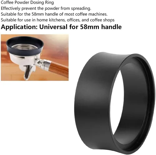 Vista 4 de Distribuidor de café universal para el hogar de aleación de aluminio para máquina de café con mango de 2.283 in negro