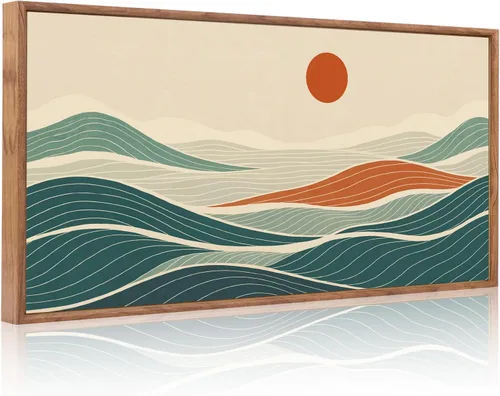 Vista 73 de CHDITB Juego de arte abstracto en lienzo enmarcado moderno para pared, ilustraciones contemporáneas para decoración del hogar, pintura de pared