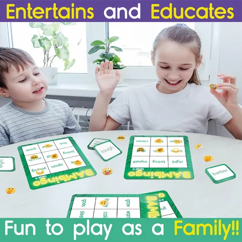 Vista 9 de THE BAMBINO TREE Sight Word BAMBingo Niveles 1, 2, 3 y 4 - Preescolar Kindergarten 1er grado 2do grado Palabras de vista