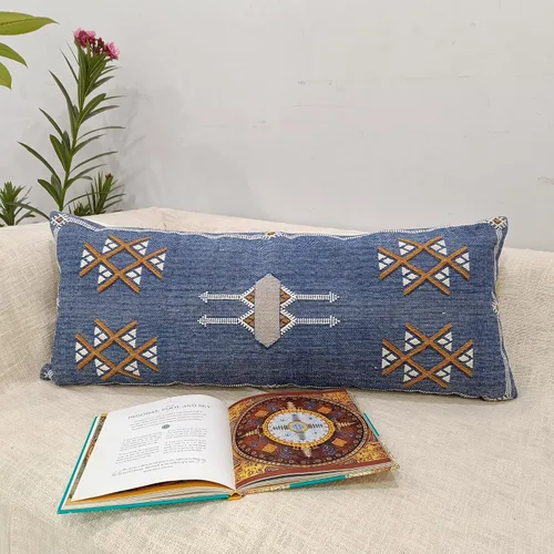 Vista 4 de Trade Star Funda de almohada lumbar tejida a mano de Sabra Kilim, funda de cojín de casa de campo, fundas de almohada para el hogar, decoración