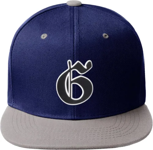 Vista 1581 de Daxton Gorra clásica con visera de billete plano con letras del alfabeto inglés antiguo de la A a la Z