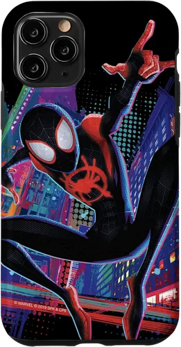 Vista 29 de Marvel Spider-Man Into The Spider-Verse Miles Morales City - Carcasa para iPhone 17
