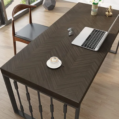 Vista 4 de VaryPaper Papel de contacto de madera marrón oscuro de espiga de 15.7 x 78.7 pulgadas para encimeras, papel tapiz de madera impermeable
