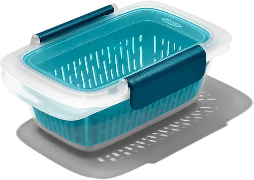 Vista 25 de OXO Good Grips Prep and Go - Recipiente dividido para 2 tazas, color azul océano