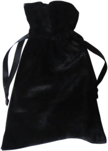 Vista 2 de Bolsa de tarot y runa de terciopelo negro 6 X 9