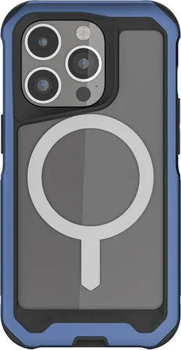 Vista 202 de Ghostek ATOMIC - Funda delgada para Galaxy S21 con parachoques de metal de aluminio y diseño trasero transparente, protección resistente que absorbe