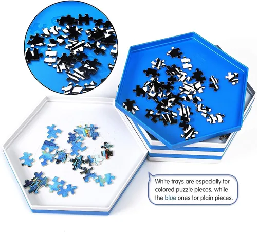 Vista 3 de Becko Puzzle Mat para rompecabezas de hasta 1500 piezas + bandejas de clasificación de rompecabezas