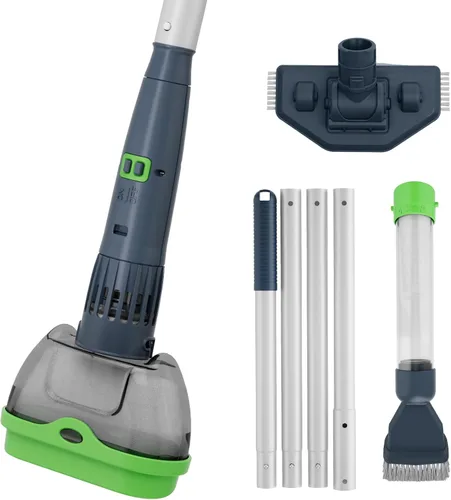 Vista 10 de Aspiradora recargable para bañera de hidromasaje para piscina y spa, modo dual y sistema de accionamiento magnético, filtros de malla ultra fina