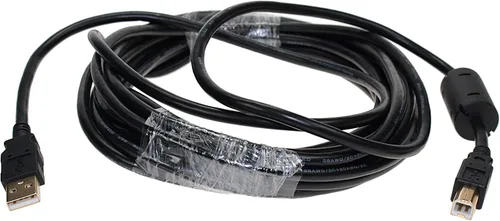 Vista 7 de SF Cable, Cable USB 2.0 A macho a B macho de 20 pies con color negro de ferrita
