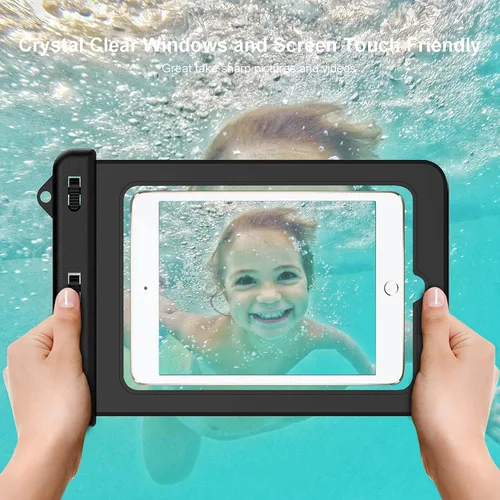 Vista 5 de Funda impermeable para tablet de 8 pulgadas, bolsa seca con cordón para iPad mini 2019/4/3/2, Galaxy Tab A / S2 / Tab E 8.0", ASUS ZenPad, Fire HD
