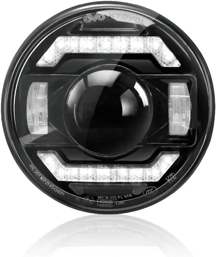 Vista 8 de KTMOTO - Faro delantero de motocicleta compatible con Street Glide 2014-2023, faro delantero de motocicleta de 7 pulgadas con luz alta y baja, faros