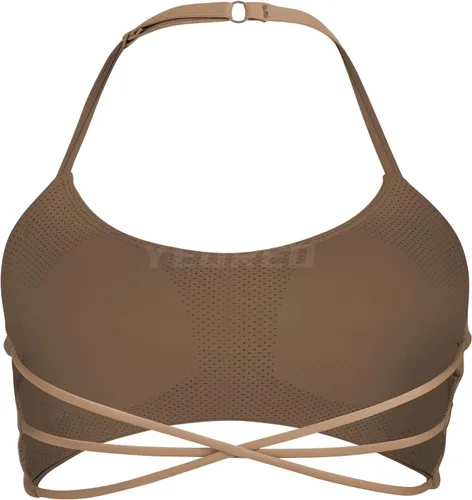 Vista 5 de YEOREO Sujetador deportivo para mujer, brasier deportivo de entrenamiento con tirantes cruzados, brasier de espalda cruzada extraíble, con relleno