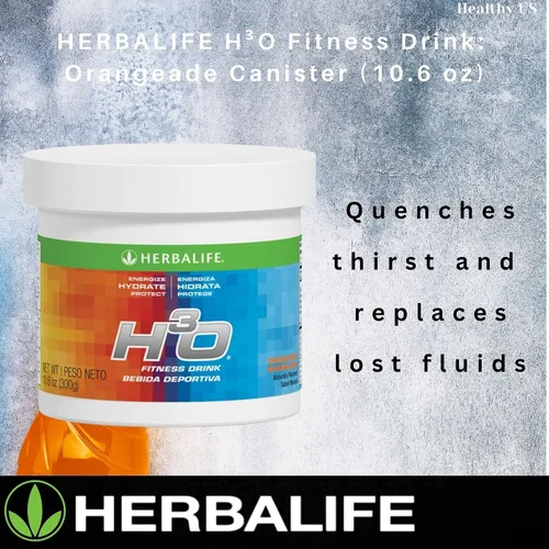 Vista 9 de Herbalife H³O Fitness Drink: recipiente de Orangeade de 10.6 oz (300 g), mezcla de carbohidratos para energía inmediata, energiza, hidrata, protege