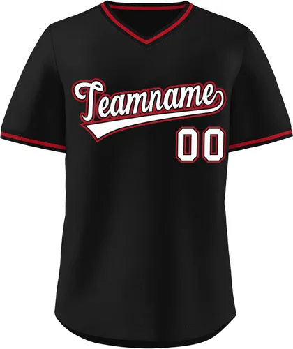 Vista 20 de KXK - Camiseta de béisbol personalizada con nombre y número cosidos, estilo Hip Hop, con cuello en V, atlética, para hombres, mujeres y jóvenes