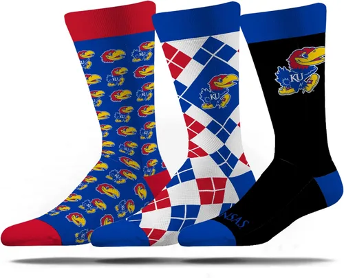 Vista 13 de Strideline Calcetines de vestir NCAA para hombre - The Executive paquete de 3 - Talla única para la mayoría Blue and Orange
