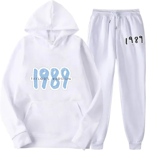 Vista 6 de Taylor ERAS Tour Swift 1989 - Conjunto de sudadera con capucha y pantalones deportivos para mujer