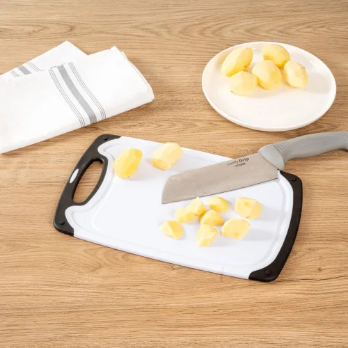 Vista 8 de Restaurantware Juego de tablas de cortar de 15.7 x 9.6 x 1.1 pulgadas, de plástico, antideslizante y reversible, tabla de preparación de alimentos