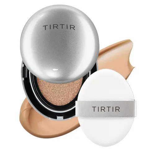 Vista 35 de [*Tamaño mini*] TIRTIR Aura Glow Silver Cushion Base de cojín coreana, (#13N Fair Ivory, 0.15 onzas líquidas)