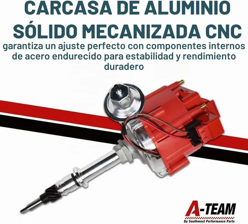 Vista 5 de A-Team Performance AMC/Jeep Straight 6 232 3.8L & 258 4.2L 65K COIL Red Cap HEI Completo Distribuidor One Wire