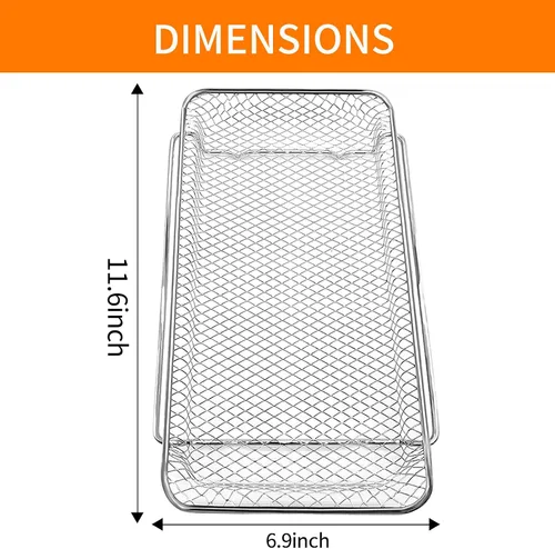 Vista 2 de Canasta de reemplazo para horno de aire frito de zona dual Emeril Lagasse 360 25 QT horno de aire frito tostador de convección de malla de acero