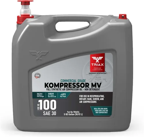 Vista 10 de TRIAX Kompressor MV 100 SAE 30, Aceite para Compresor de Aire Completamente Sintético, Multi-Vis Para Rotativo, de Paletas, de Tornillo