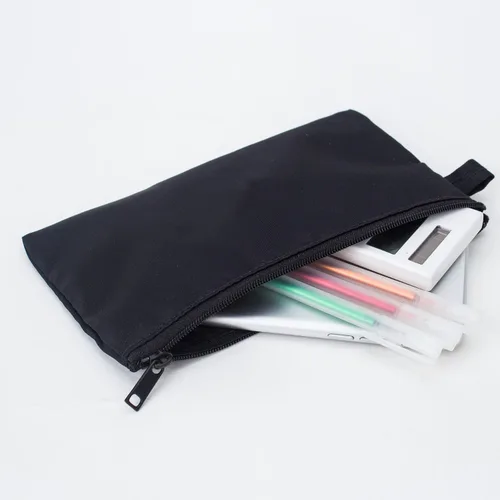 Vista 5 de Bolsa de dinero con cremallera, nailon, negro, unisex para adultos