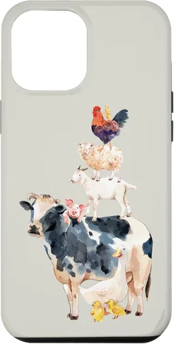 Vista 26 de Cute Animals Cow Chicken Pig Farmer Animal Lover Case for iPhone 17