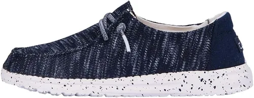 Vista 60 de Hey Dude Wendy Chambray - Zapatos para mujer, mocasines con cordones para mujer, cómodos y ligeros Aurora Blanco 2
