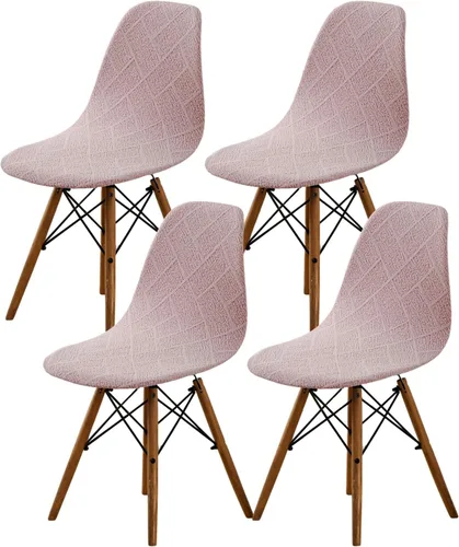 Vista 34 de HAOYONG Fundas para silla de comedor modernas de mediados de siglo, funda estampada para silla sin brazos, fundas elásticas para cocina, oficina