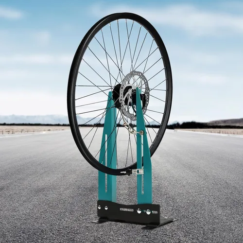 Vista 3 de Soporte de rueda para ruedas de bicicleta, herramienta profesional de mantenimiento de ruedas de bicicleta, soporte de truing de rueda de bicicleta