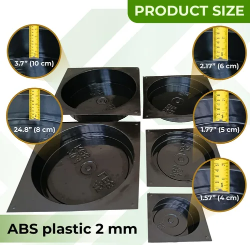 Vista 5 de Juego de moldes para pesas de hormigón para bricolaje, 5 piezas, plástico ABS de 0.079 in de grosor, placas de pesas con mancuernas y mancuernas