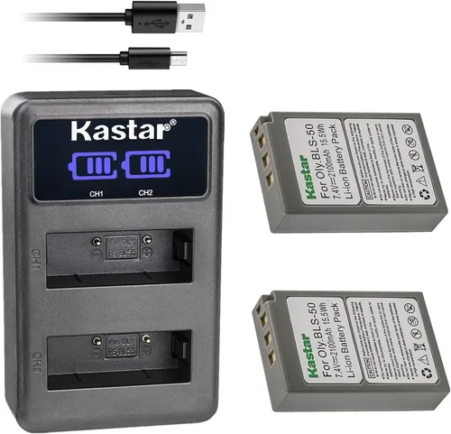 Vista 5 de Kastar BLS-50 LED2 Cargador de batería USB compatible con Olympus Pen E-P1, E-P2, E-P3, E-P7, E-PL1, E-PL1s, E-PL2, E-PL3, E-PL5, E-PL6, E-PL7