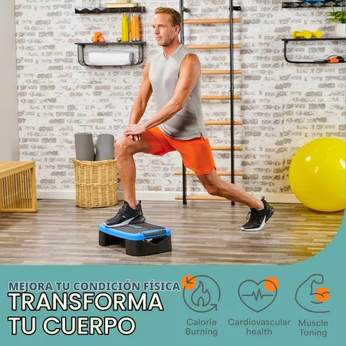Vista 2 de Lifepro - Tabla de equilibrio aeróbico 4 en 1 y plataforma de ejercicio escalonada, plataforma inclinada multifuncional, ajustable, antideslizante