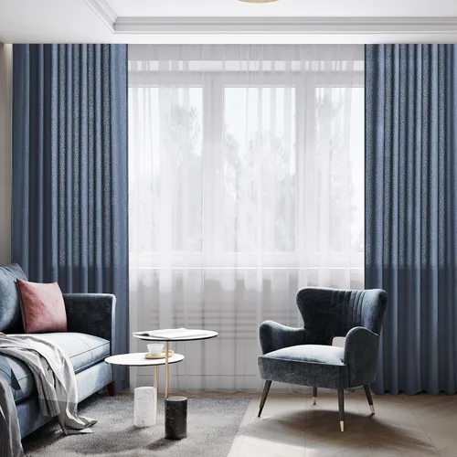 Vista 7 de Cortinas con pestaña trasera de 84 pulgadas de largo, mezcla de lino, juego de 2 paneles, cortinas azul oscuro extra anchas para patio, pasillo