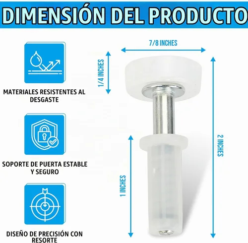 Vista 2 de Harrier Hardware Rueda de guía de rodillos de doble pliegue con resorte, paquete de 4
