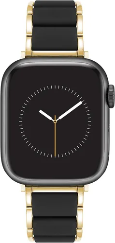 Vista 8 de Anne Klein Silicone Adjustable Bracelet for Apple Watch Negro/Oro rosa
