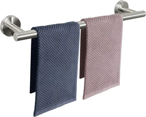 Vista 36 de NearMoon - Barra para toallas de baño, accesorios de baño de acero inoxidable, para toalla de ducha para baño, soporte de toalla montado en la pared