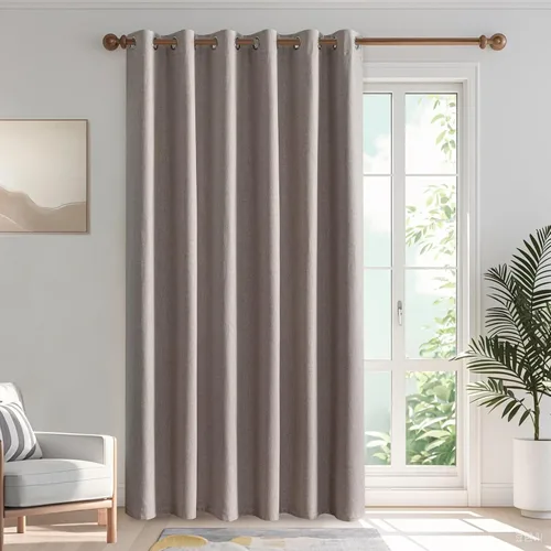 Vista 20 de IGEMAEVE Cortinas opacas de tamaño personalizado para dormitorio, 100 % opacas, 1 panel, aislamiento térmico, cortinas de oscurecimiento