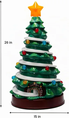 Vista 2 de Árbol de Navidad animado, iluminado y musical de 26 pulgadas