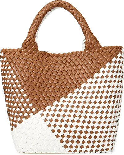Vista 15 de Bolso tejido para mujer, bolso tote de cuero vegano grande para verano, playa, viaje, bolso de mano y cartera retro hecho a mano, bolso de hombro
