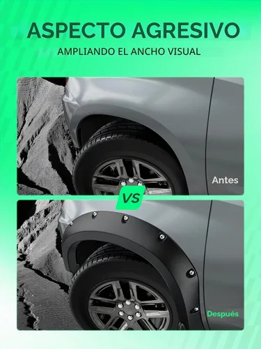 Vista 8 de YHTAUTO Guardabarros estilo bolsillo con kit de herrajes compatible con Ford F-250 F-350 Super Duty 2008-2010, protectores de rueda lisos negros