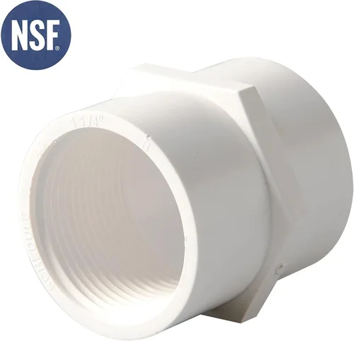 Vista 2 de Rainbow Dream Adaptador hembra de PVC de 1 pulgada (enchufe x rosca hembra) - 10 unidades, color blanco