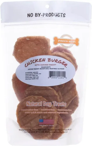 Vista 2 de Preen Pets Hamburguesa de pechuga de pollo (4oz)