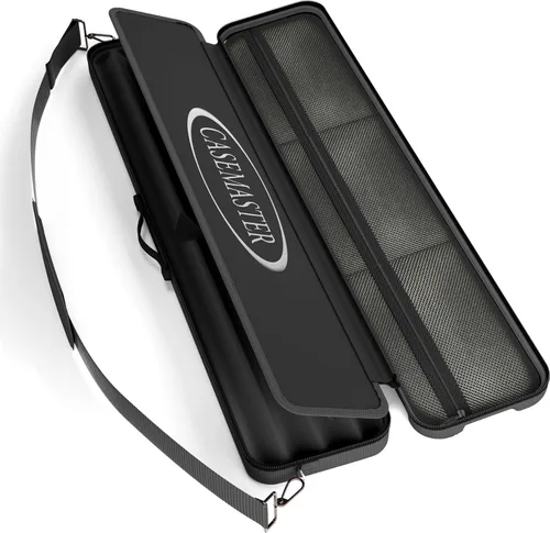 Vista 3 de Casemaster Parallax Guard - Estuche para taco de billar de 2 x 2, con capacidad para 2 culatas y 2 ejes, funda acolchada de espuma, Oxford 600D